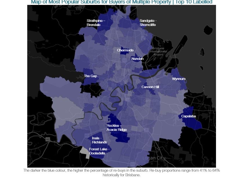 Most Popular Suburbs Map